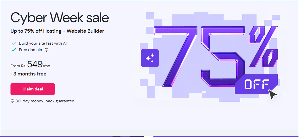 Cyber Week Hosting Sale: Grab Up to 75% Off Hosting + Free Domain Before It Ends